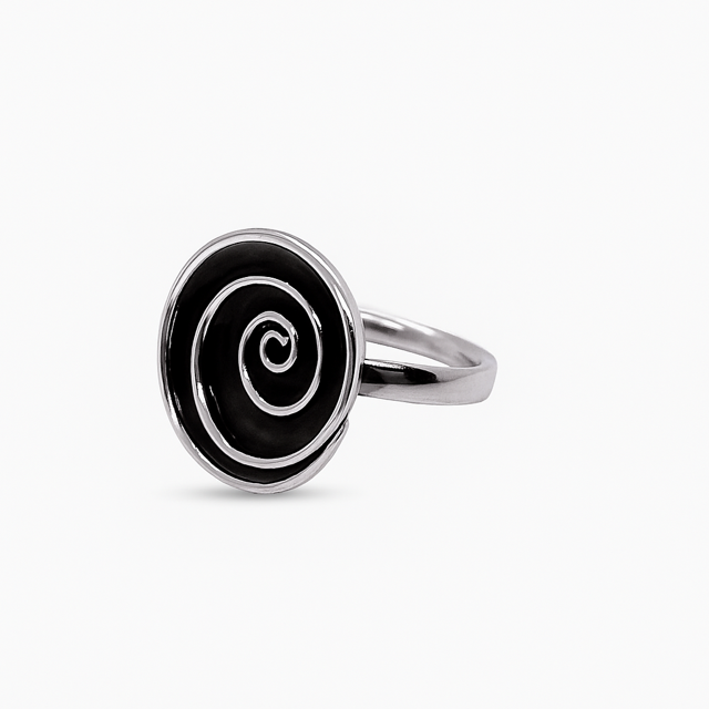 Zilveren ring 'Spiraal'